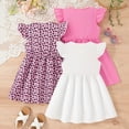 thumbnail image 5 of 3-Pack Girls Dresses Print Toddler Girls Casual Clothes Trendy A-Line Dress, 5 of 8