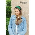 thumbnail image 3 of Motique Accessories 2 inch Wide Leather like Headband Solid Hair Band - Kelly Green, 3 of 4