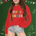thumbnail image 2 of Chenglor Back To School Hoodie for Girls Girls Sweatshirt Back To School Hoodie 7 Year Old Girl Clothes Children's Fashion Clothes (13-14 Years Red), 2 of 4