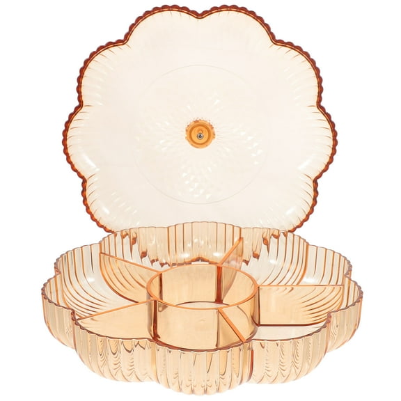 KONTONTY  Transparent Multi-grid Fruit Plate Catering Trays with Lids Food Buffet Platters