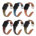 thumbnail image 4 of Correa de cuero compatible con Apple Watch Band de 42 mm, 44 mm y 45 mm, correa de repuesto de cuero de grano superior fino para iWatch SE y Series 7/6/5/4/3/2/1 (negro, 42 mm, 44 mm, 45 mm), 4 of 4