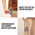 thumbnail image 5 of Cloth Wallet with Lanyard & Multiple Compartments Fashion Purse Zipper Clutch Bag for Cash Cards Coins Watercolor Calico Cat, 5 of 7