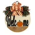 thumbnail image 2 of Halloween Clearance! Halloween Welcome Sign Door Wreath Door Plaque Autumn Decoration Bow Maple Leaf Wreath Home Decor Welcome Sign Hanging Decor  Halloween Decorations for Home, 2 of 8