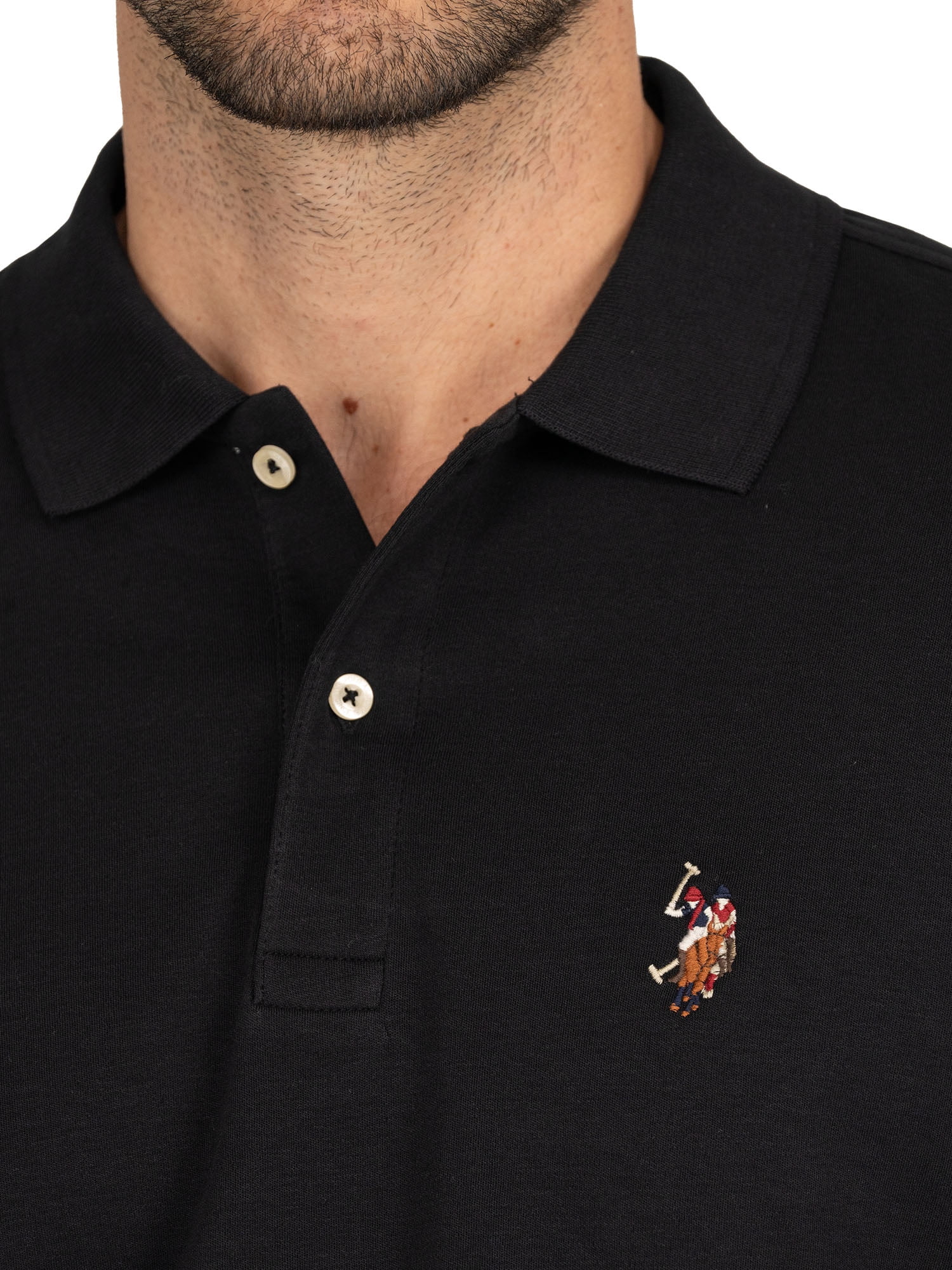 U.S. Polo Assn. Men's Long Sleeve Interlock Polo