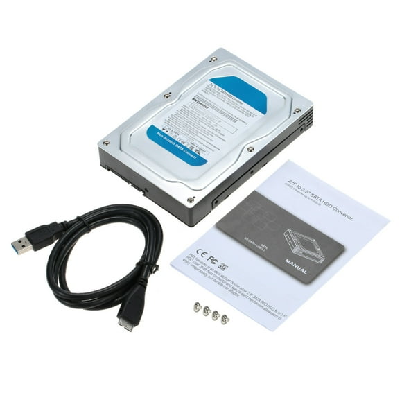Single Bay 2.5" to 3.5" Inch SATA Converter Adapter USB 3.0 External Hard Drive Enclosure