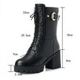 thumbnail image 6 of Povozer Women's Combat Boots Mid-Calf Boots(Black,8), 6 of 6