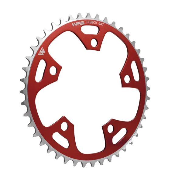 WFS Pulsar Chainring 44T 1/8" 110mm Old School BMX Single Speed Fixie , Red # WFS3076