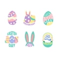 thumbnail image 2 of CoreLiving Happy Easter Banner Decorations, Bunny Rabbit Egg Spring Backdrop Table Cover, Foil Balloons Printed Latex Balloons Hanging Swirls Garland Cake Topper for Home Office Indoor Party, 2 of 5