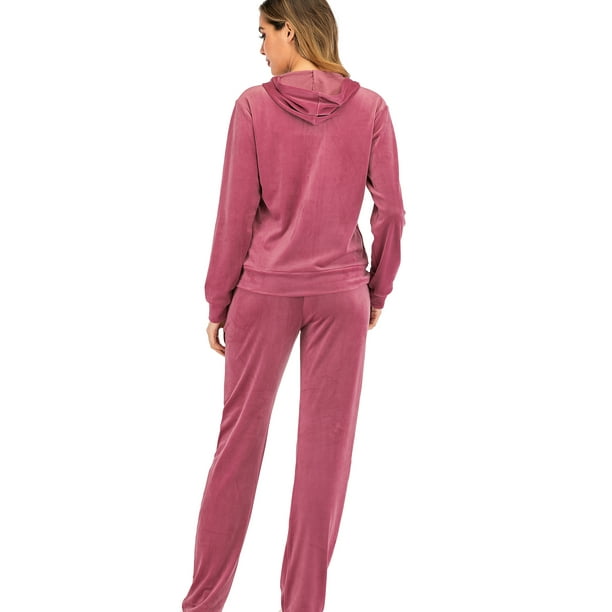 Women's Velvet Hoodies Tracksuit Velour Comfy Long Sleeve Sweatshirts and  Sweatpants Set 2 Piece Outfits Sweatsuits : : Clothing, Shoes &  Accessories