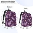 thumbnail image 2 of Disketp Snake And Flower print Canvas Backpack Lightweight Travel Daypack Student Rucksack Laptop Backpack-Small, 2 of 5