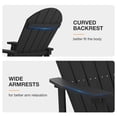thumbnail image 2 of WINSOON Outdoor Rocking Chair,Adirondack Rocking Chair-Black, 2 of 6
