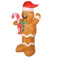 thumbnail image 2 of Inflatable Christmas Snowman, Christmas Inflatable Gingerbread Man Superb Stitching Cute Satble Bright Color 1.5m Height Windproof With LED Lights For Garden Prise Britannique, 2 of 8