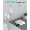 thumbnail image 2 of Regleta de alimentación HOPOW de 2 a 3 clavijas con 12 AC y 4 USB (2 USB-C), 2 of 7