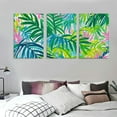 thumbnail image 3 of JRXY Palm Leaves with Lush Branches and Leaves, Tropical Jungle Palm Leaves Art Wall Decor Oil Painting 12x16in x3 Ready to Hang 12x16x3pcs, 3 of 4