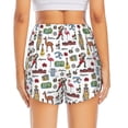 thumbnail image 2 of Lsque Retro Style Printed Women's Running Shorts with Liner Pockets,Elastic Quick Dry Workout Athletic Gym Yoga Shorts,Womens High Waist Shorts-Medium, 2 of 9