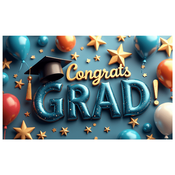 LUUFILx Graduation Party Backdrop Congrats Grad Graduation Decor Celebration Supply Photo Booth Banner School Event Decoration Key Design Cap Background