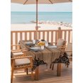 thumbnail image 2 of Outdoor Tablecloth with Umbrella Hole for Patio/Picnic/Party/Camping, Vintage Boho Waterproof Table Cloth Rectangle Table Cover Washable, Farmhouse Retro Brown Wooden Grain (60"x 120"), 2 of 8