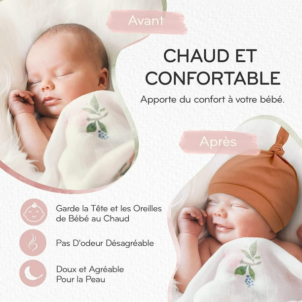 Bonnet bebe Nouveau N 0 6 mois noir gris blanc en coton biologique lot de 3 bonnet bebe fille Bonnet bebe garon un indispensable