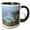 Black/White, variant on 3drose, California, Point Reyes National Seashore, Point Reyes Beach, 11oz Two-tone Green Mug