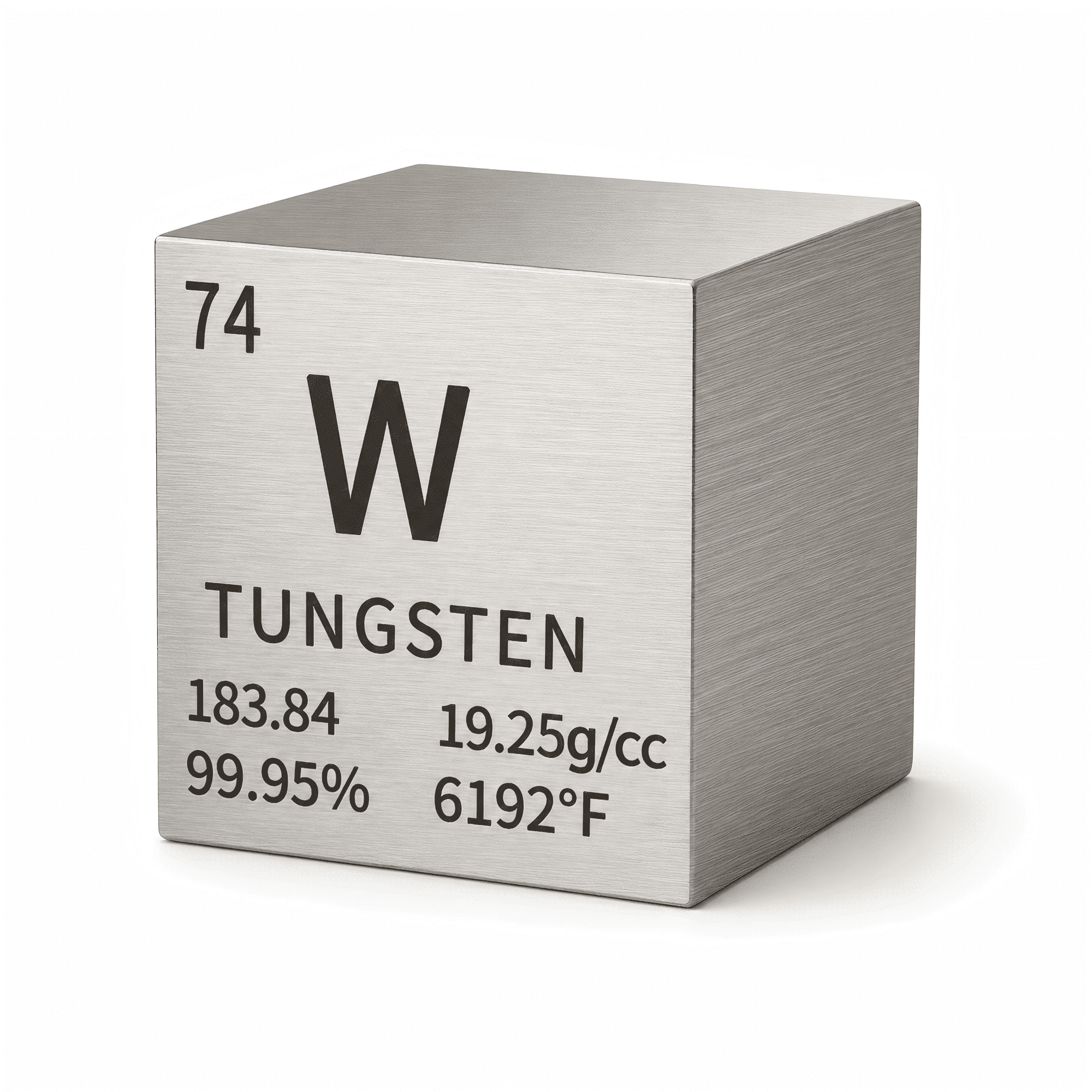 Tungsten Cube 10mm, 99.95% Pure Tungsten Element Cube, High Density Metal Block for Periodic Table Collection, STEM Education Science Display Gift