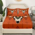 thumbnail image 3 of Erosebridal Vintage Aztec Bed Sheets Set Queen Size, Sheep Skeleton Bed Sheets Queen, Abstract Geometry Dcoor, 4pcs, 3 of 7