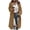 Camel-L, variant on Women's Autumn Winter Outerwear Long Loose Fit Coat Notched Lapel Button Front Flap Pockets