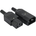 thumbnail image 1 of Conector de toma de corriente de enchufe adaptador recto de terminal de 3 pines, toma de corriente AC-013 par macho hembra, 1 of 5