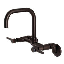 Kingston Brass Concord 8-Inch Adjustable Center Wall Mount Kitchen Faucet, Oil Rubbed Bronze