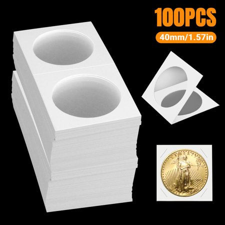 100pcs Coin Flips for Morgan Peace Silver , 40mm Cardboard Holder 2x2 inch