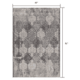 thumbnail image 3 of 5â€™ x 8â€™ Gray Distressed Trellis Pattern Area Rug, 3 of 9