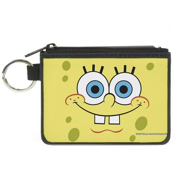 Nickelodeon Wallet, Coin Purse, Spongebob Face Close Up Yellows, Canvas