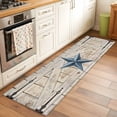 thumbnail image 3 of Texas Star Vintage Kitchen Runner Rug 2x6 Washable Runners for Hallway Non Slip Navy Blue Retro Berry Wooden Large Area Rug Indoor Floor Carpet for Bathroom Laundry Entryway Bedroom Living Room, 3 of 8