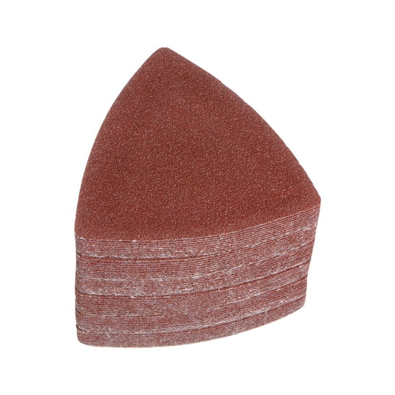 Uxcell 60 Packs 80 Grits 80mm Aluminum Oxide Triangular Hook & Loop Sandpapers Sanding Pads