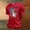 Red, variant on Men's 250 Years of Freedom Patriotic T-Shirt with Liberty Statue and USA Flag Graphic and Short Sleeves Featuring Crew Neck Design Army Green L
