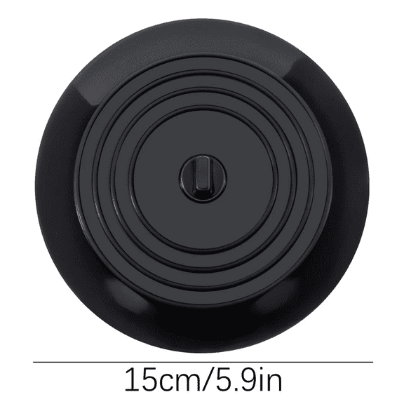 2 Pack Universal Silicone Sink Stopper – Kitchen and Bathroom Sink Plug, Durable Anti-Clogging Drain Cover, Food Catcher and Water Seal Stopper, 5.9 Inch Diameter(Black Gray)