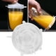 thumbnail image 4 of Tapas de silicona reutilizables Jadeshay 6 piezas transparente para alimentos, 4 of 11