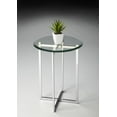 thumbnail image 2 of Butler Specialty Loft Glass Top Accent Table With Stainless Steel Base, 2 of 2