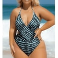 thumbnail image 3 of Roaso Women's Sexy Cutout One Piece Swimsuit Spandex Halter Swimwear, 3 of 7