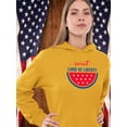 thumbnail image 2 of Sweet Land Of Liberty Melon Hoodie Women -Image by Shutterstock, Female Large, 2 of 4