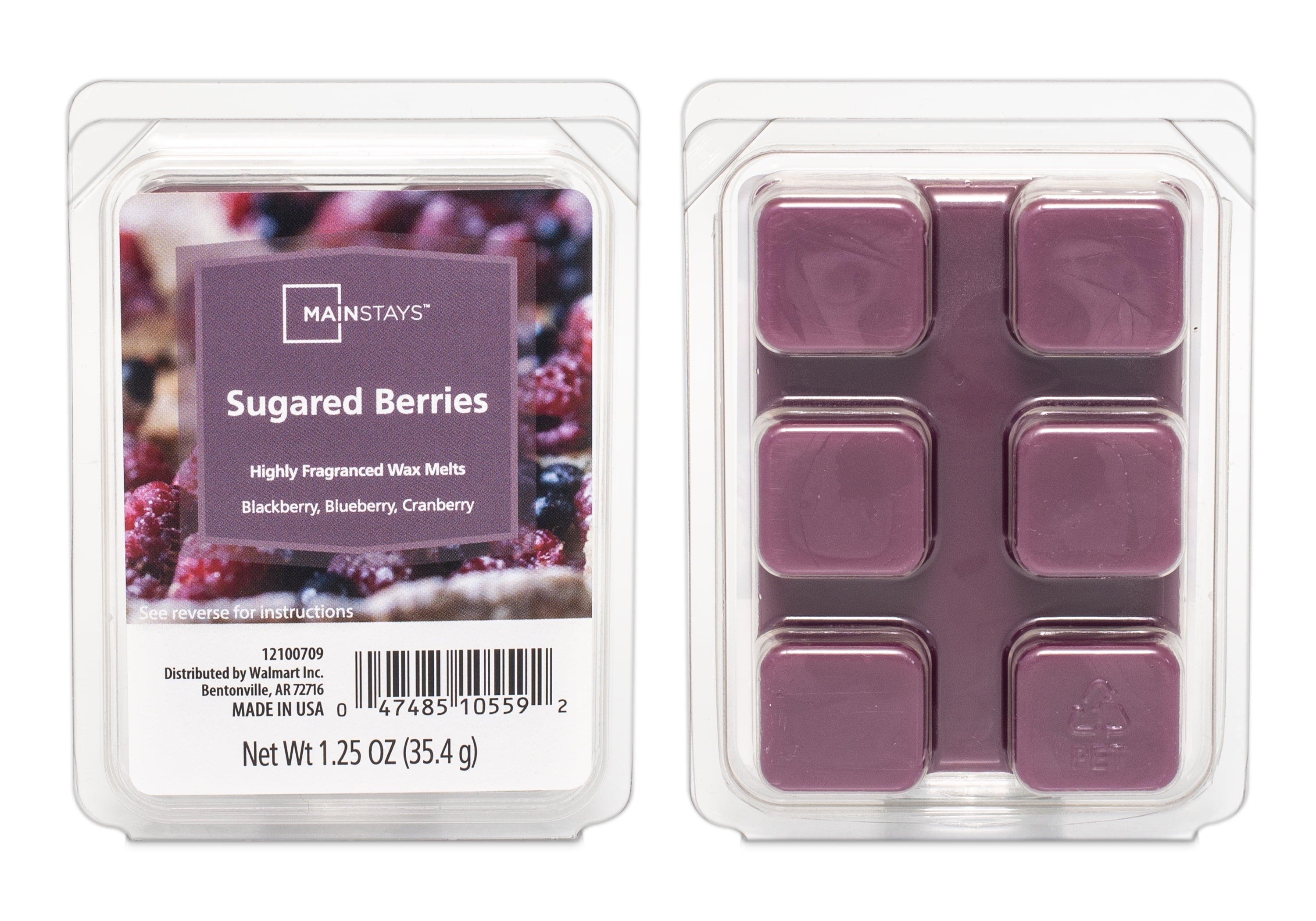 (3 pack) Mainstays Sugared Berries Scented 6 Cube Wax Melt, 1.25 oz