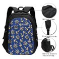 thumbnail image 3 of Balery Anchors and Nautical Mochila con carga USB para hombre y mujer - Mochila impermeable y antirrobo para portátil con puerto USB para viajes, trabajo, estudios y universidad, 3 of 7