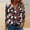 6#Black, variant on Womens 3/4 Cuffed Sleeve Floral Blossom Printed V Neck Casual Blouse Shirt Tops Fashion 2024 Slim Fit Tunics