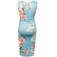 thumbnail image 4 of Women's Maternity Sleeveless Tank Dresses Floral Print Side Ruching Bodycon Dress for Daily Wearing or Baby Shower, 4 of 6