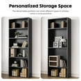thumbnail image 6 of ZUNMOS 6 Shelf Bookcase, 63 Inch Tall Open Industrial Standing Bookshelf Large Storage for Home Office, Living Room, Bed Room, Black, 6 of 7