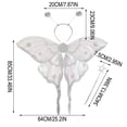 thumbnail image 3 of Orangide Sparkly Elf Wings with Elastic Straps, Adjustable Costume Accessory for Girls Women, Dress Up for Holiday Party Masquerade Role Play and Fantasy Events, 3 of 4