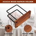 thumbnail image 3 of Wood Napkins Holder with Metal Wire, Standing Napkin Holder, 3 of 5
