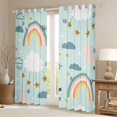 thumbnail image 2 of Homewish Cute Rainbow Black Out Curtains,Lovely Stars Print Curtains Pack of 2 (42x63 Each),Fairy Tale Theme Bedroom Curtains For Girl Boys,Ultra Soft Home Decor, 2 of 6