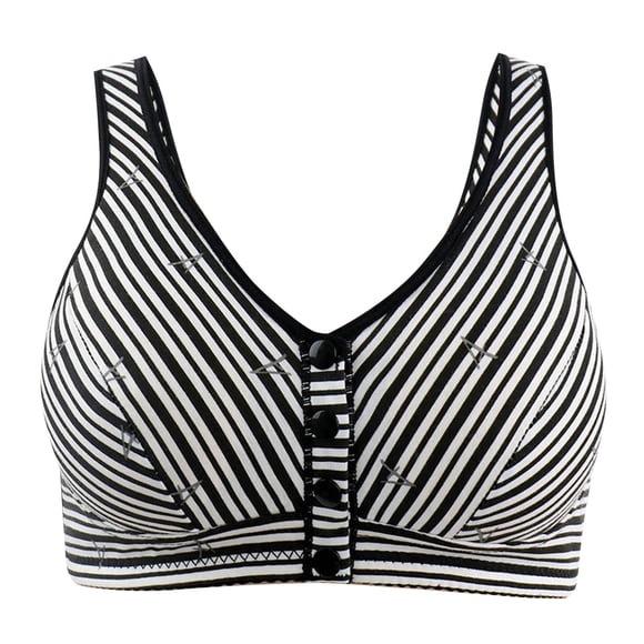 FhsagQ Bra Women Bras Plus Size Women's Front Side Buckle Lace Edge without Steel Ring Movement Seamless Gathering Adjustment Yoga Sleep Large Bra Bras for Women Crotchless Black 46