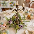 thumbnail image 7 of SLYNSHome Artificial Flowered Wreath Spring Summer Mini Floral Wedding Candle Holder Kitchen Cabinet Swags Wreath for Wedding, 7 of 7
