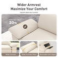 thumbnail image 4 of Sophia&William Sectional Sofa Sets, Oversized Cloud Couch Set 5-Seat Chenille Modular Sectional Sofa with 5 Pilliows & Deep Seat, Chalk, 4 of 11